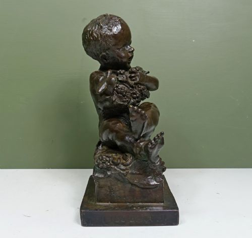 fig 1. 19TH C BRONZE OF THE YOUNG BACCHUS