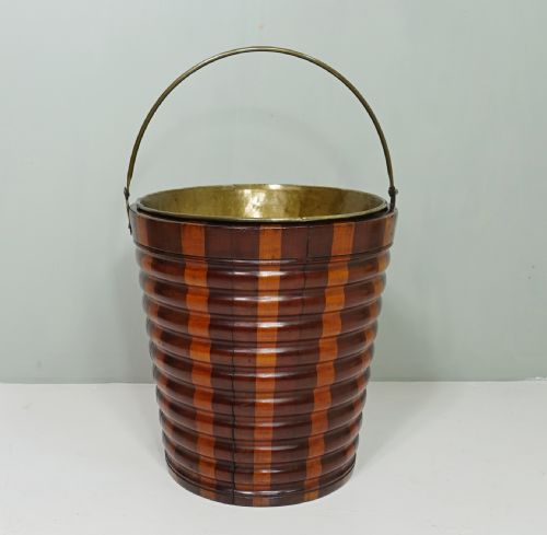 19th C Walnut & Sycamore Bucket