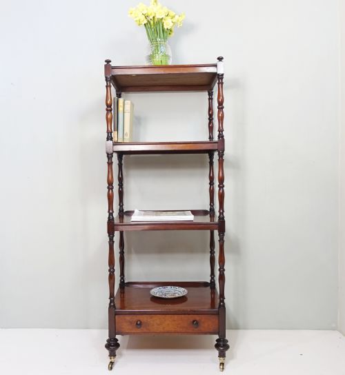 19TH C MAHOGANY WHATNOT - ADDITIONAL PHOTO 1