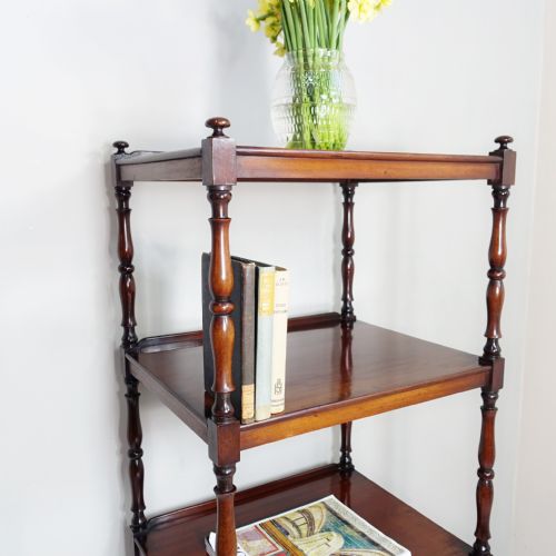 19TH C MAHOGANY WHATNOT - ADDITIONAL PHOTO 2