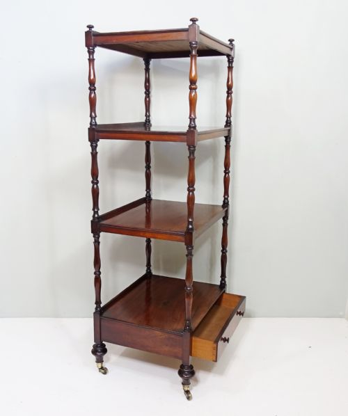 19TH C MAHOGANY WHATNOT - ADDITIONAL PHOTO 4