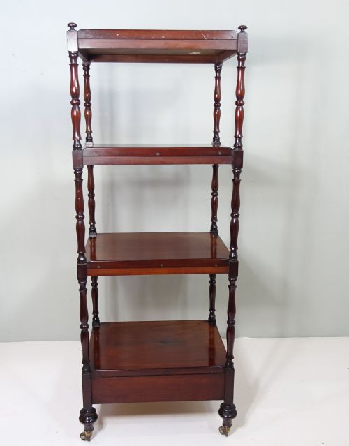19TH C MAHOGANY WHATNOT - ADDITIONAL PHOTO 6