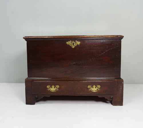 18th C Oak Chest Coffer Bache