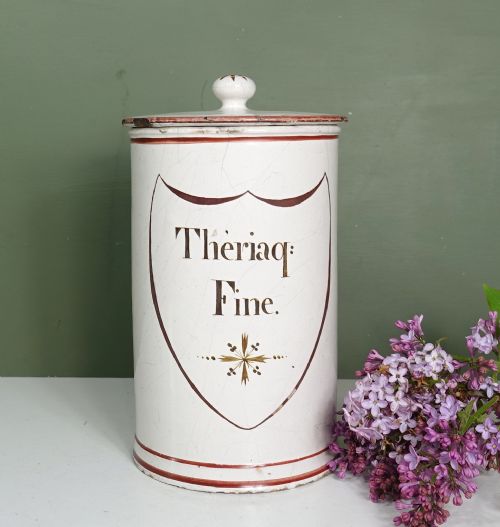 fig 1. 18TH C DELFT APOTHECARY JAR