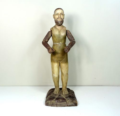 18tc C Carved Articulated Mannequin