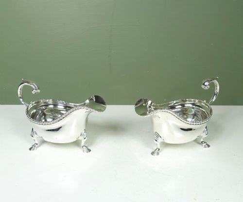 Pair of Silver Sauce Boats, Chester 1934