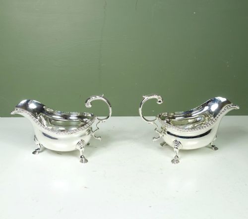 fig 1. PAIR OF SILVER SAUCE BOATS, CHESTER 1934