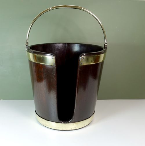 George III Mahogany Plate Bucket