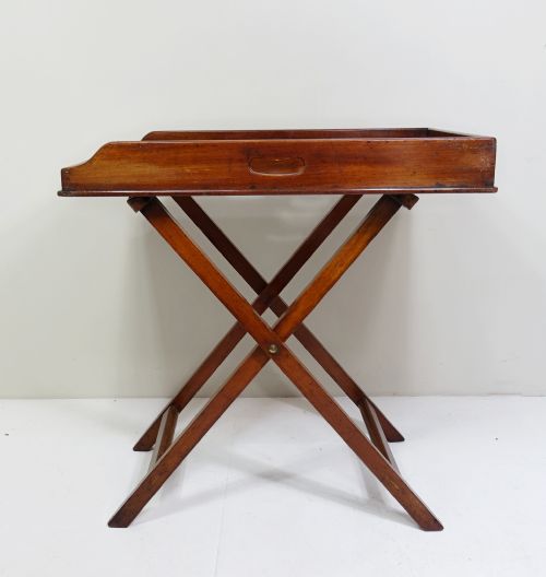 Early 19th C Mahogany Butlers Tray & Stand
