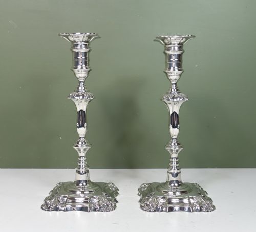 Pair of Silver Candlesticks 1909