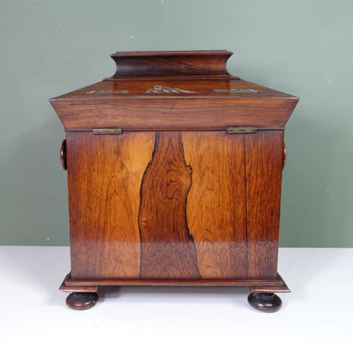 19TH C ROSEWOOD WORK BOX - ADDITIONAL PHOTO 3