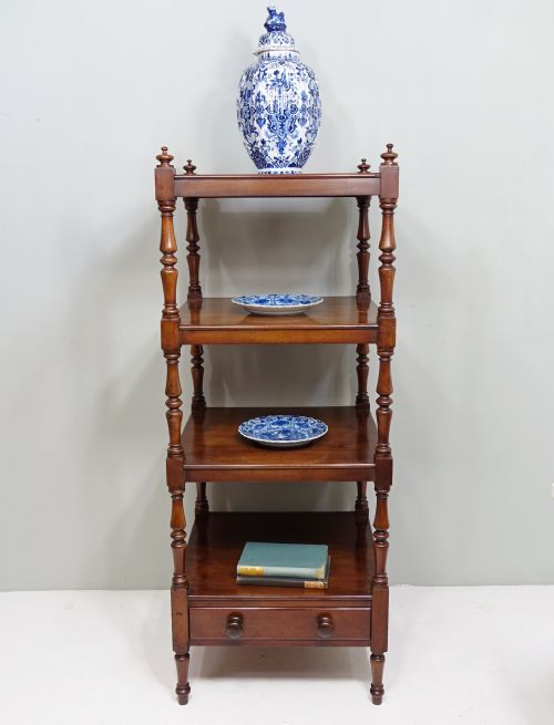 19TH C MAHOGANY WHATNOT - ADDITIONAL PHOTO 1
