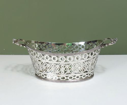Solid Silver Basket, London 1898