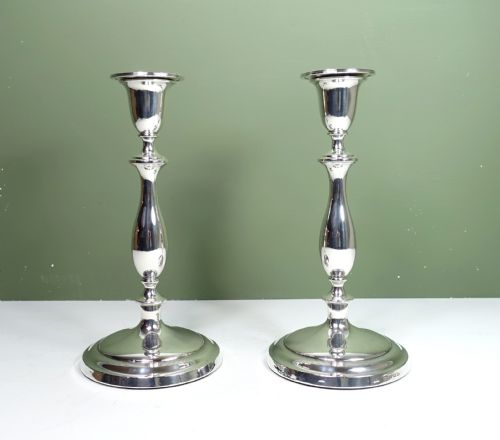 Pair of Silver Candlesticks, Birmingham 1920