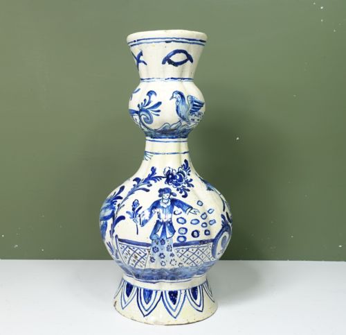 Early 18th C Delft Vase