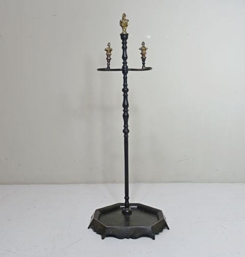 Early 19th C Steel & Brass Fire Tool Stand