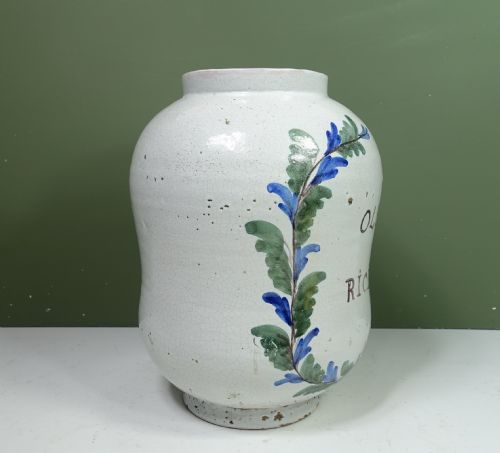 LARGE 18TH C DELFT APOTHECARY JAR - ADDITIONAL PHOTO 4