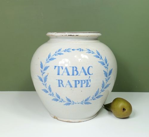 18th C Delft Tobacco Jar