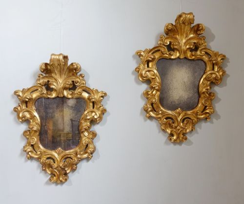 Pair of Carved Giltwood Mirrors C1800