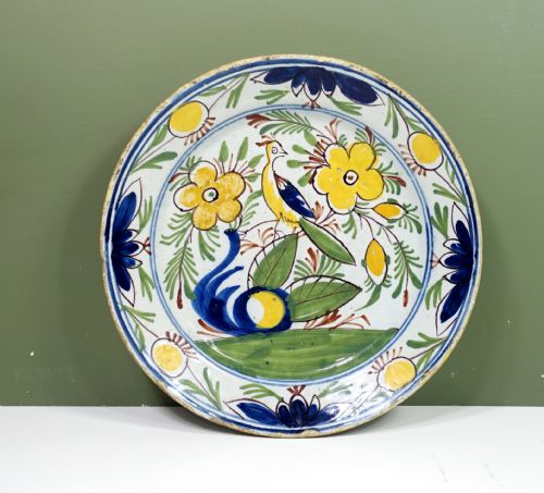 18th C Delft Polychrome Charger