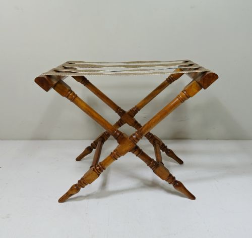 19th C Walnut Folding Luggage Stand