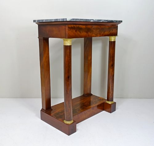 Early 19th C Mahogany & Marble Console Table