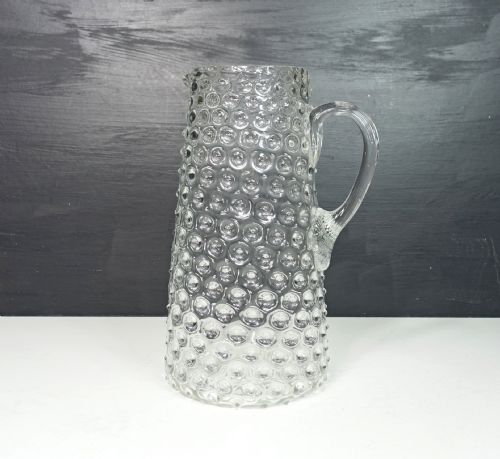 19th C Glass 'Hot Nail' Jug