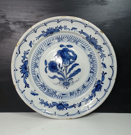 18th C Domed Delft Dish