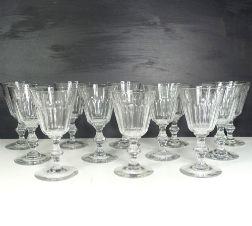 Set of Twelve 19th C Wine Glasses