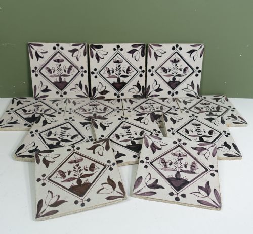 Set of Twelve 18th C Delft Tiles
