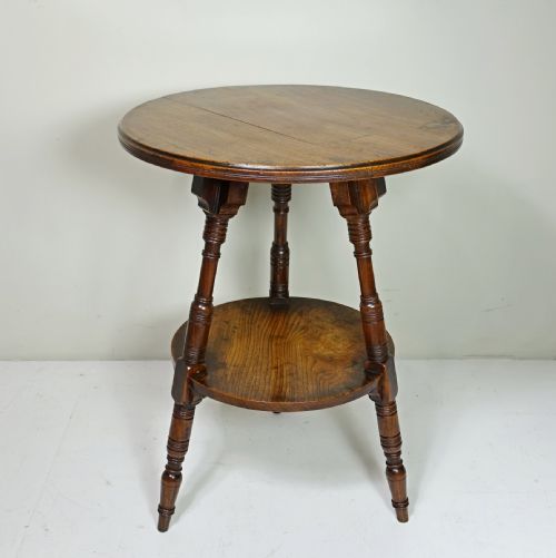 UNUSUAL 19TH C ELM CRICKET TABLE - ADDITIONAL PHOTO 1