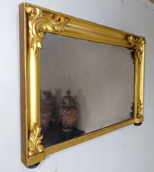 19TH C GILT OVERMANTLE MIRROR - ADDITIONAL PHOTO 4