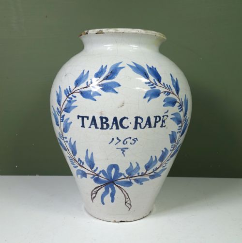 18th C Delft Jar or Vase