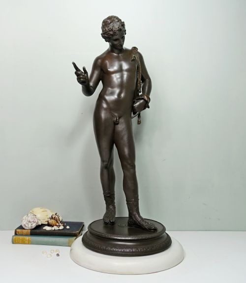 19th C Bronze Figure of Narcissus