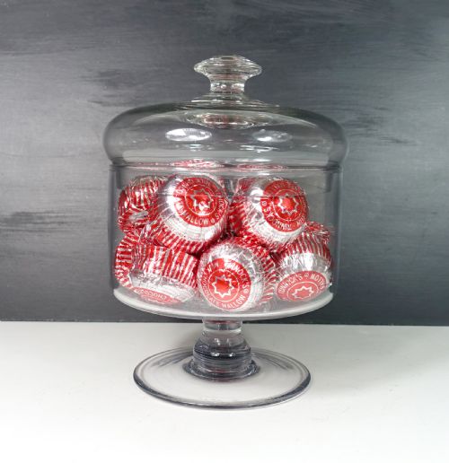 19th C Glass Jar & Cover
