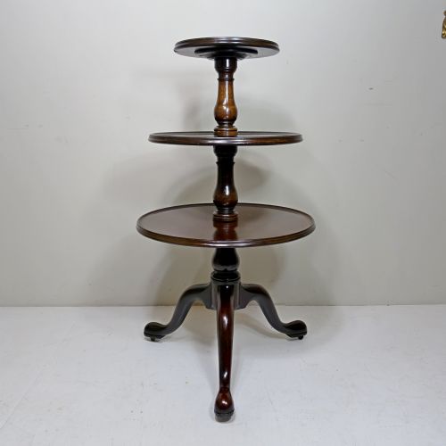 18TH C MAHOGANY DUMB WAITER TABLE - ADDITIONAL PHOTO 1