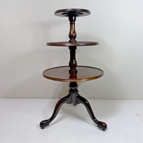 18TH C MAHOGANY DUMB WAITER TABLE - ADDITIONAL PHOTO 4