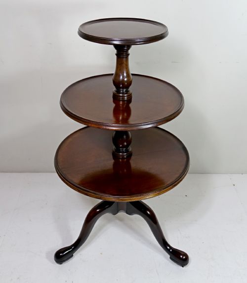 18TH C MAHOGANY DUMB WAITER TABLE - ADDITIONAL PHOTO 6