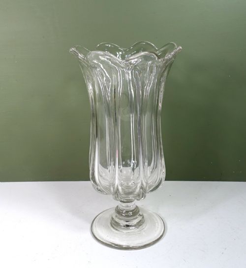 Large 19th C Glass Celery Vase