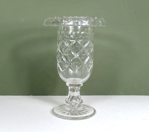 19th C Cut Glass Celery Vase