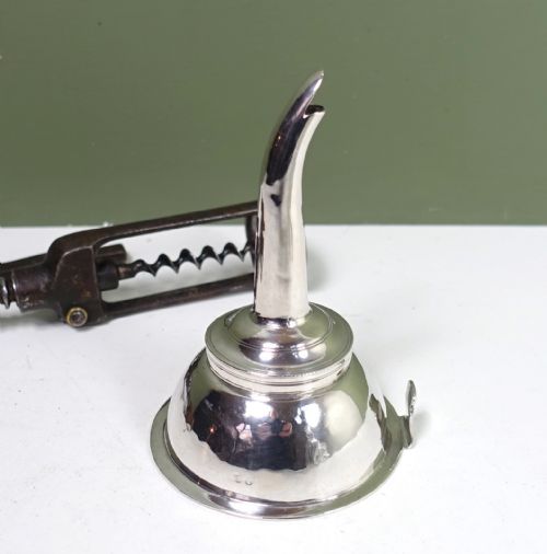 Solid Silver 19th C Wine Funnel