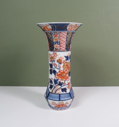 19th C Trumpet Shape Imari Vase