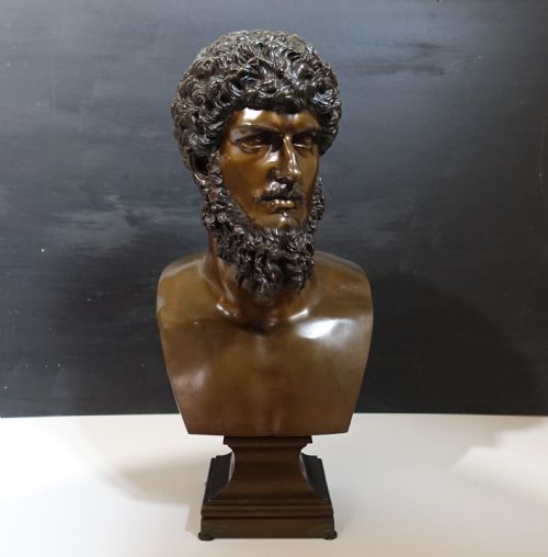 19th C Bronze Bust of Marcus Aurelius