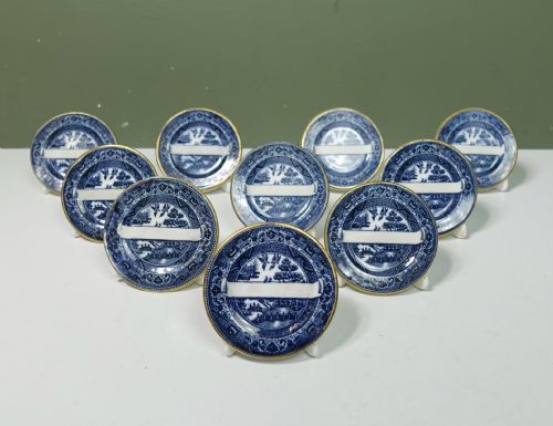 Set of Ten 19th C Name Plates