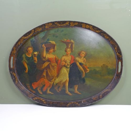 Regency Pontypool Tole Tray 'Four Seasons'