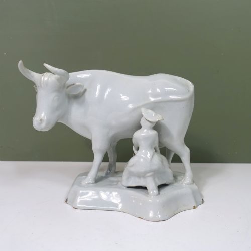 18th C Delft Cow