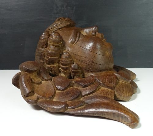 18TH C CARVED OAK CHERUB - ADDITIONAL PHOTO 5