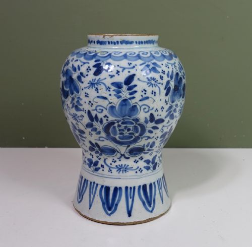 18th C Delft 'Thousand Flower' Vase