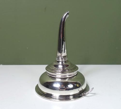 Early 19th C Silver Wine Funnel
