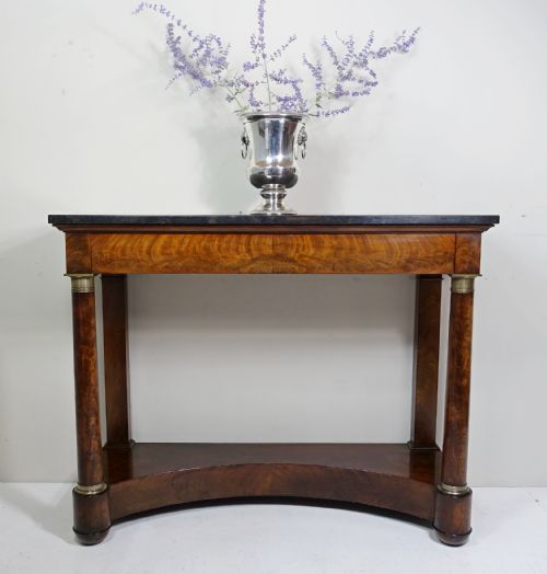 Early 19th C Mahogany & Marble Console Table
